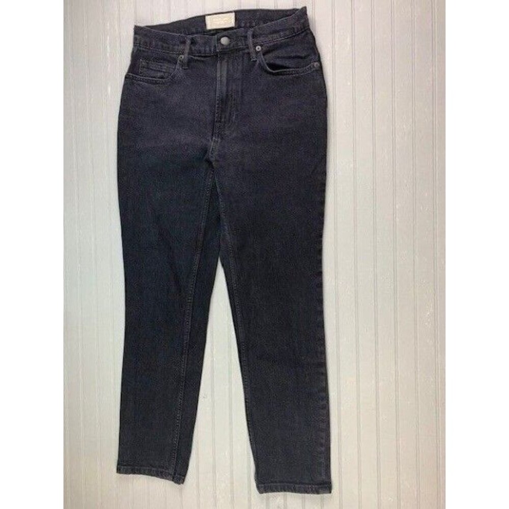Everlane Size 28 Womens Cheeky Jeans Black Stretch High Rise Straight